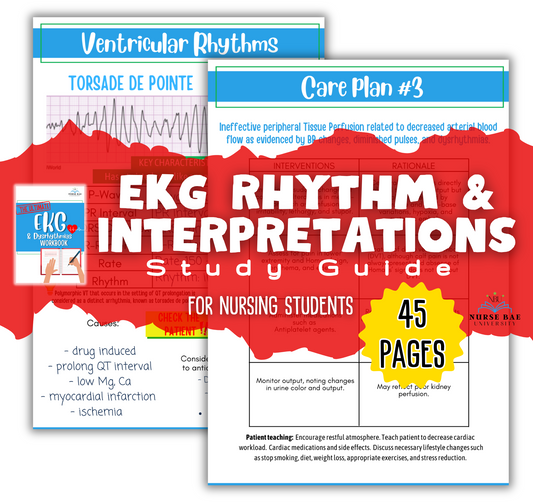 EKG Study Guide - BLS/ACLS Rhythms - Nursing Study Guide