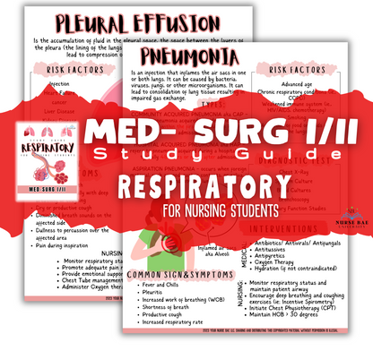 Respiratory Study Guide - Med Surg I/II - Nursing Study Guide