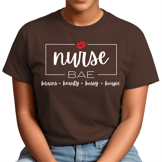 Nurse Bae Women's T-Shirt - Chocolate