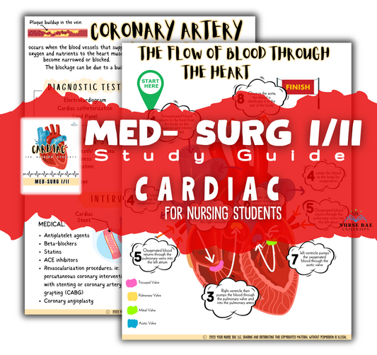 Cardiac Study Guide - Med Surg I/II - Nursing Study Guide