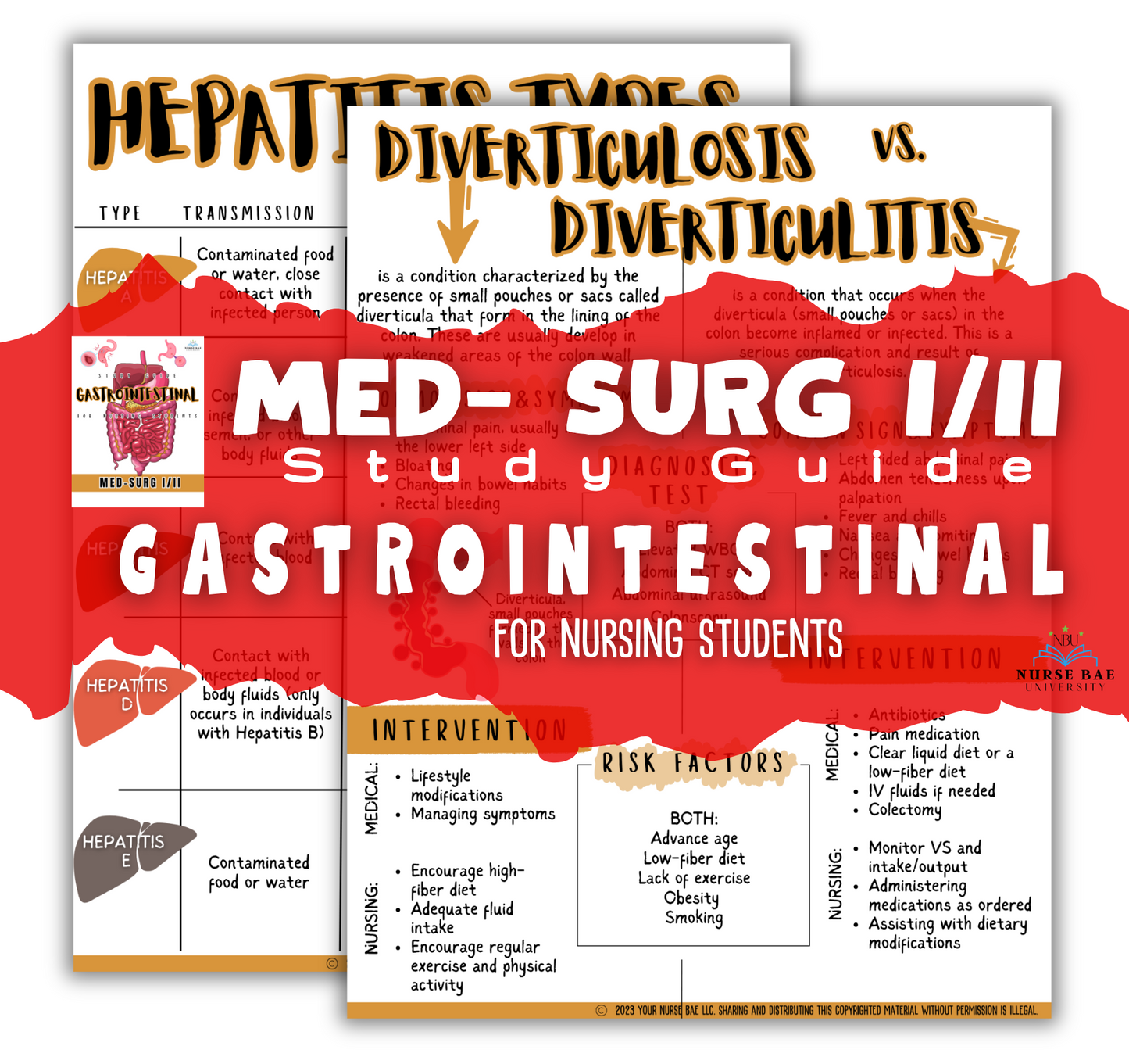 Gastrointestinal Study Guide - Med Surg I/II - Nursing Study Guide