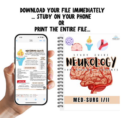 Neuro Study Guide - Med Surg I/II - Nursing Study Guide