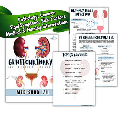 Urinary/ Renal Study Guide - Med-Surg I/II - Nursing Study Guide