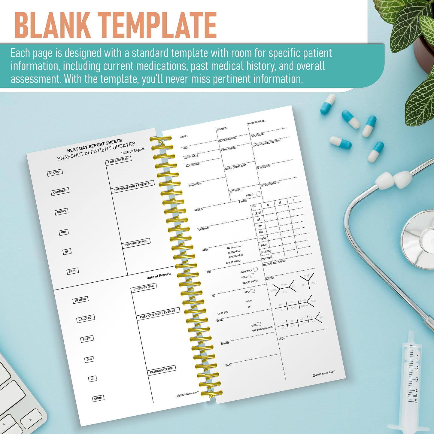 Nurse Report Sheets - SBAR Report Notebooks